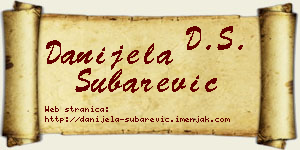 Danijela Šubarević vizit kartica